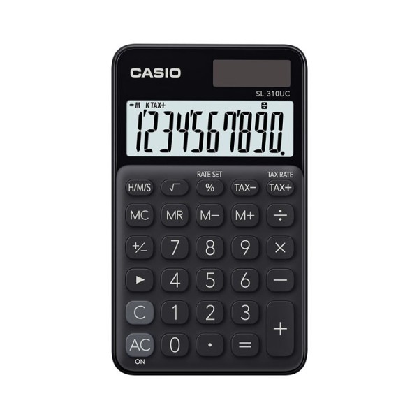 CASIO CALCULATOR POCKET SL-310UC-BK BLACK, 10 ...