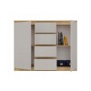 CHEST OF DRAWERS WITH 2 DOORS AND 4 DRAWERS, ARTISAN OAK/CASHMERE COLOUR