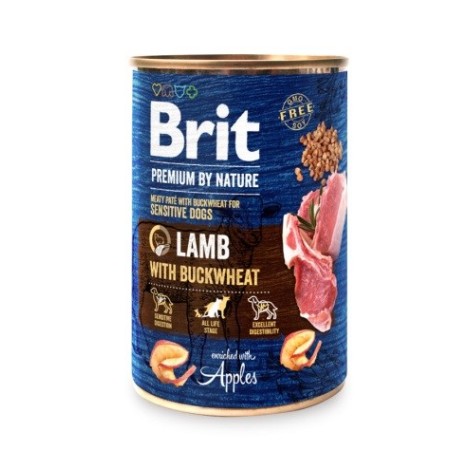 BRIT Premium by Nature Lamb with Buckwheat - Wet dog food - 400 g