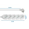 Esperanza ELK207W Power strip 5GN/1.5M White