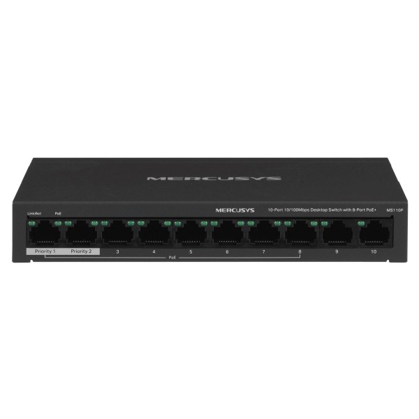 Mercusys 10-Port 10/100Mbps Desktop Switch with ...