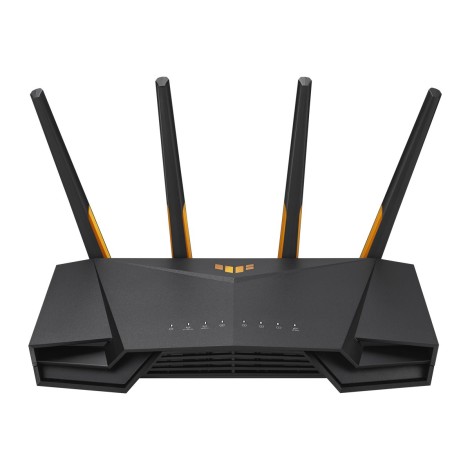 Wireless Wifi 6 AX4200 Dual Band Gigabit Router, EU and UK plug | TUF-AX4200 | 802.11ax | 3603+574 Mbit/s | 10/100/1000 Mbit/s | Ethernet LAN (RJ-45) ports 4 | Mesh Support Yes | MU-MiMO Yes | 3G/4G data sharing | Antenna type External | 1 x USB 3.2 Gen 1