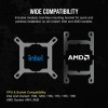 Corsair H100I Processor Liquid cooling kit 12 cm Black