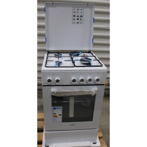 SALE OUT. | Simfer | Cooker | 4403SERBB | Hob type Gas | Oven type Electric | White | Width 50 cm | Electronic ignition | UNPACKED, SCRATCHED TOP AND CORNER | Depth 55 cm | 48 L