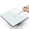 Maclean Energy MCE702W Touch light switch, single, glass, white with round button,
