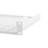 Digitus | Fixed Shelf for Racks | DN-97609 | White | The shelves for fixed mounting can be installed easy on the two front 483 mm (19“) profile rails of your 483 mm (19“) network- or server cabinet. Due to their stable, perforated steel sheet with a high 