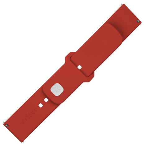 Fixed | Sporty Strap Set with Quick Release 22mm for Smartwatch | 160-235 mm | Red | Silicone