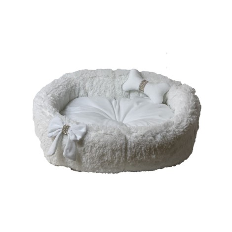 GO GIFT Cocard white L - pet bed - 55 x 52 x 18 cm