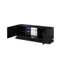 Cama TV cabinet QIU 160 MDF black gloss/black gloss