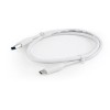 CABLE USB-C TO USB3 1M WHITE/CCP-USB3-AMCM-1M-W GEMBIRD