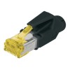 A-MO6A 8/8 HRS | AT 6A modular RJ45 Plug, Hirose TM31 8P8C, shielded, for round cable, incl. hood