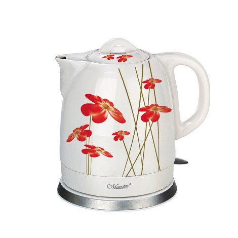 Feel-Maestro MR-066-RED FLOWERS electric kettle 1.5 L 1200 W Red, White