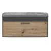 Topeshop PARMA SZAFKA ANT/ART shoe organizer Closed Anthracite, Oak