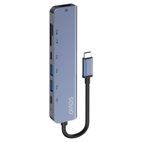 Savio AK-82 interface hub USB Type-C ...