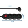 Esperanza ELK210K Power strip 3GN/1,5M Black