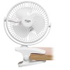 Adler Rechargeable Clip-on Desk Fan | AD 7342 | Table Fan | White | Diameter 15.5 cm | Number of speeds 3 | Oscillation | 5 W