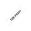 Brother | TZe-FX231 Flexible ID Laminated Tape | Black on White | TZe | 8 m | 1.2 cm