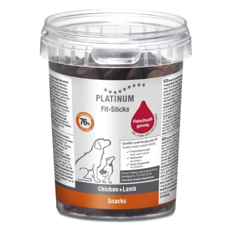 PLATINUM Fit-Sticks Chicken+Lamb - dog treat - 300g