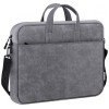 DEFENDER SOLID LEATHER BAG GREY 15.6"