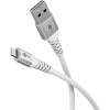 Goobay Lightning USB-A Supersoft Textile Cable with Metal Plugs, 1 m, white