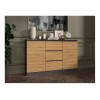 2D3S chest of drawers 120x30x75 cm, anthracite/artisan