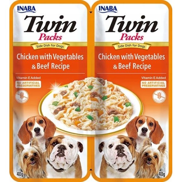 INABA Dog Twin Chicken with Vegetables ...