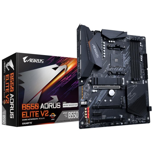 Mainboard|GIGABYTE|AMD B550|SAM4|ATX|Memory DDR4|Memory slots 4|1xPCI-Express 16x|2xPCI-Express ...