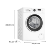 Bosch Washing Machine | WGE0240ASN | Energy efficiency class A | Front loading | Washing capacity 7 kg | 1400 RPM | Depth 59 cm | Width 60 cm | Display | LED | Direct drive | White