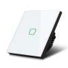Maclean Energy MCE701W Touch light switch, single, glass, white with square button