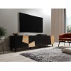 RTV cabinet ETNA 200x42x52 black matt + oak craft