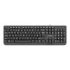 NATEC KEYBOARD TROUT SLIM USB, US LAYOUT, BLACK