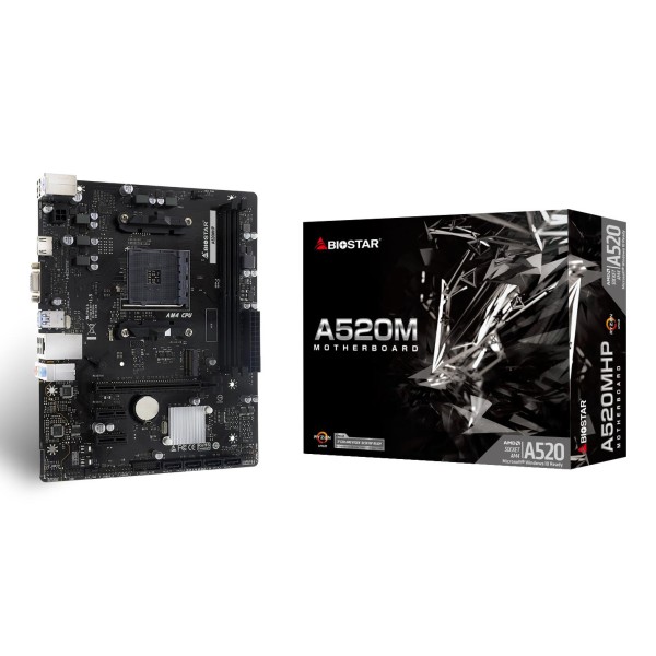 Mainboard|BIOSTAR|AMD A520|SAM4|Micro-ATX|Memory DDR4|Memory slots 2|2xPCI-Express 3.0 ...
