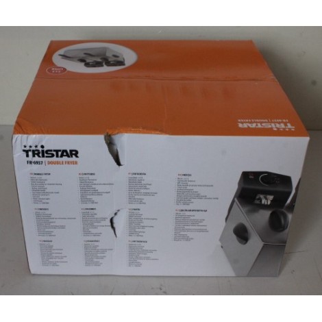 SALE OUT. Tristar FR-6937 Double Fryer, Stainless Steel | Tristar | Double Fryer | FR-6937 | Power 2 x 1800 W | Capacity 6 L | DAMAGED PACKAGING, DENT ON SIDE, BROKEN HANDLE