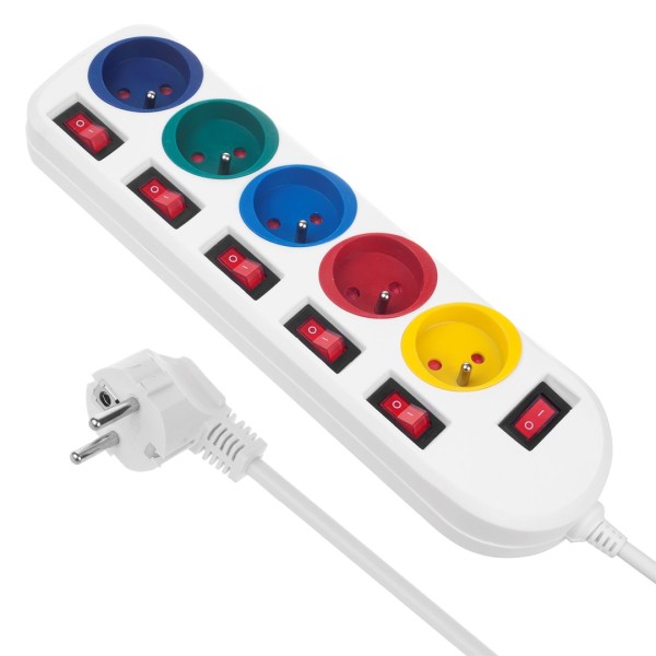 Maclean power strip, 5 socket extension ...