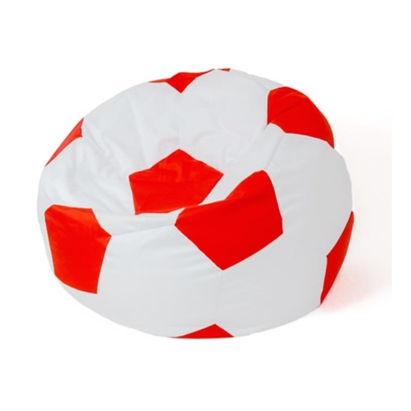 Sako bag pouf Ball white-red XL ...