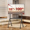 Maclean TV stand / cart, camera shelf, on casters, 55-100", max load 120kg/10kg shelf, max. VESA 900x600, black, MC-114 B