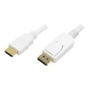 Logilink | Cable DisplayPort to HDMI | White | DP to HDMI | 2 m