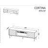 Cama EF CORTINA TV cabinet 180x40x60 black