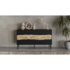 Cama INSERTO 3D chest of drawers 143.5x40x80 black + LED