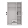 Topeshop ROMANA 120 BIEL bedroom wardrobe/closet 6 shelves 3 door(s) White