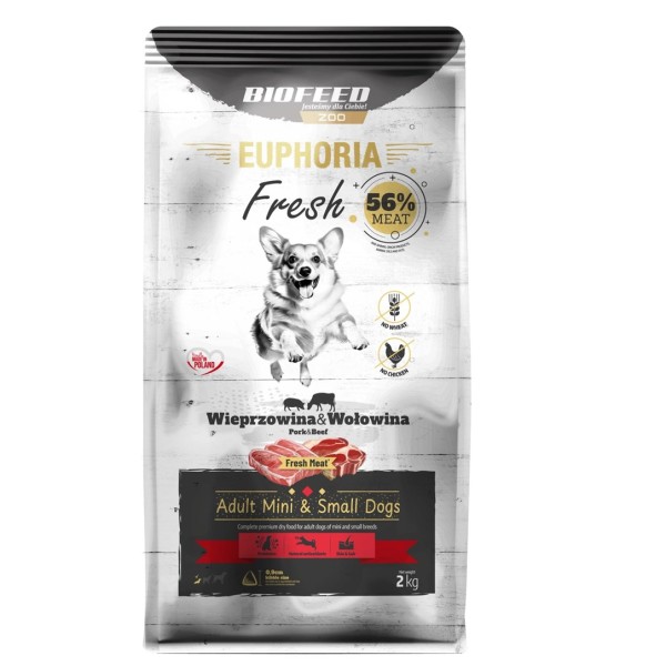 BIOFEED Euphoria Fresh Meat Wieprz/Wołow Xs/S ...