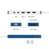 Hyper HyperDrive Flex 9 Port Dual 4K HDMI USB-C Hub, Blue | Hyper