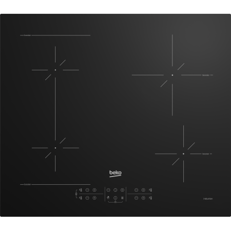 Beko HII64200SFMT Hob, Induction, Width 59cm, 4 cooking zones, Touch control, Black | BEKO