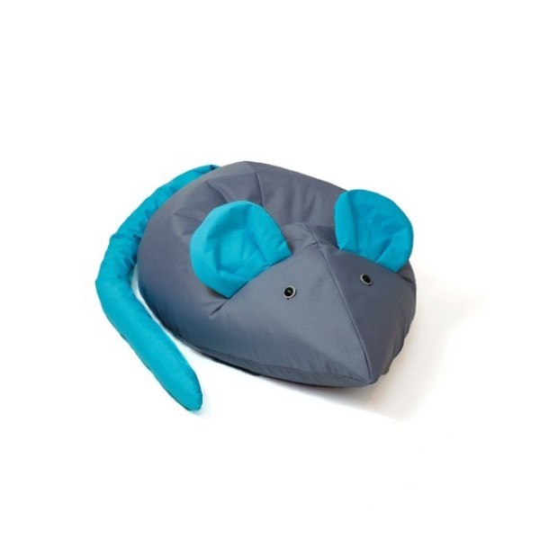 Sako bag pouffe Mouse grey-blue L ...