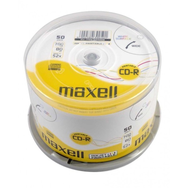 Maxell CD-R 80/700MB XL 52x 50p ...