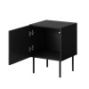 Bedside table 2 pcs. PALAZZO 44.5x40x59 black + oak craft