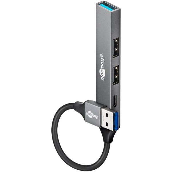 Goobay Slim 4-Port USB Hub, USB-A ...