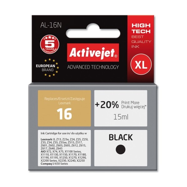 Activejet AL-16N Ink Cartridge (replacement for ...