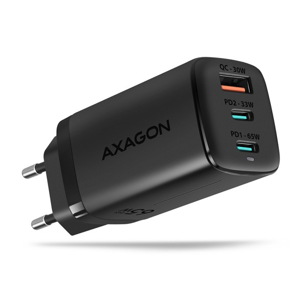 AXAGON GaN wallcharger 3x port (USB-A ...