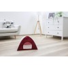 KERBL Folding Tipi Tent Red and White - Covered Bed for Cat and Dog - 40x40x35 cm